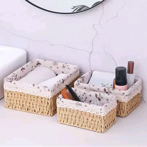 product_image_name-Generic-RoyalNest™ 3-in-1 Beige Handwoven Rattan Storage Basket Set – Soft Elegance & Functional Beauty-1