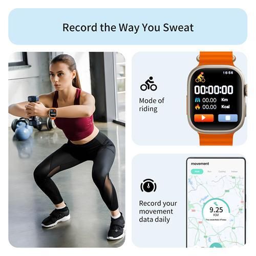 product_image_name-Generic-S9 Ultra3 MAX 2.2" IPS HD Full Touch Screen Smart Bluetooth Call Smartwatch-7