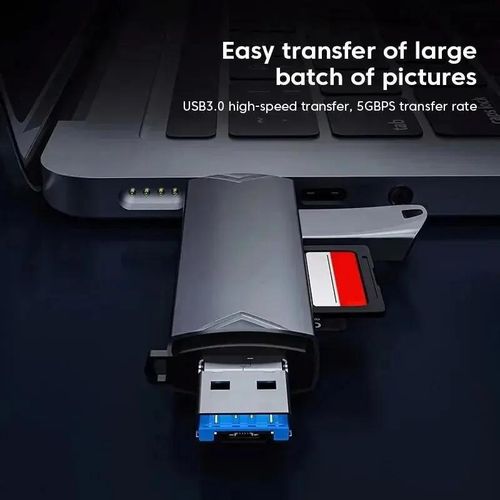product_image_name-Generic-6 In 1 Multifunction USB 3.0 Card Reader U Disk TYPE-C/Usb/Tf/Sd Flash Drive Memory Card for Adapter Phone Laptop Computer-4
