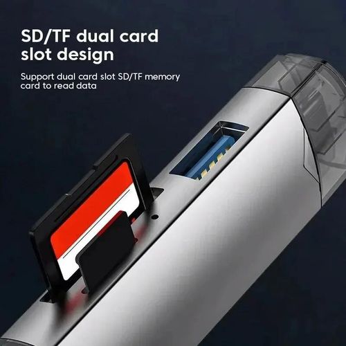product_image_name-Generic-6 In 1 Multifunction USB 3.0 Card Reader U Disk TYPE-C/Usb/Tf/Sd Flash Drive Memory Card for Adapter Phone Laptop Computer-5