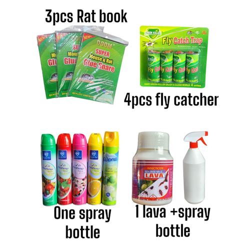 product_image_name-Generic-Pest Control Combo Pack – Rat Glue Books, Fly Catchers, Lava Insecticide + Free Spray Bottle & Air Freshener-1