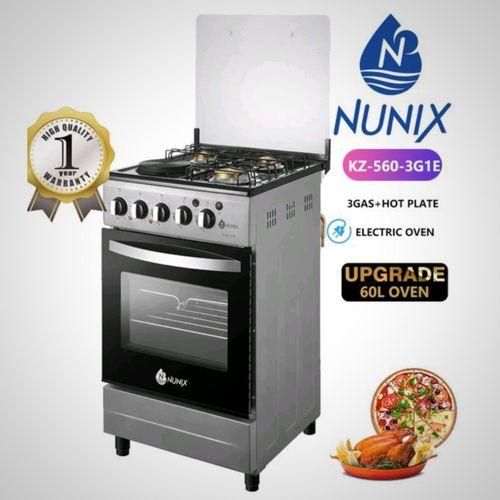 Nunix 3gas 1 hot plate Free standing Cooker with electric oven Best Price Online Jumia Kenya