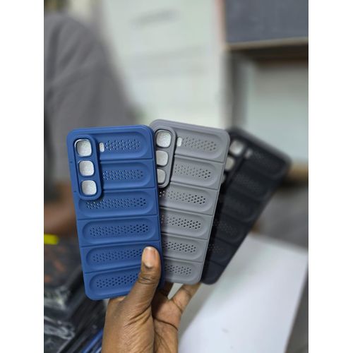 product_image_name-Generic-Puffer Jacket Style Phone Case for Oppo A5 – Trendy Textured Design, Shock-Absorbent Protection & Fashionable Grip (Grey)-1