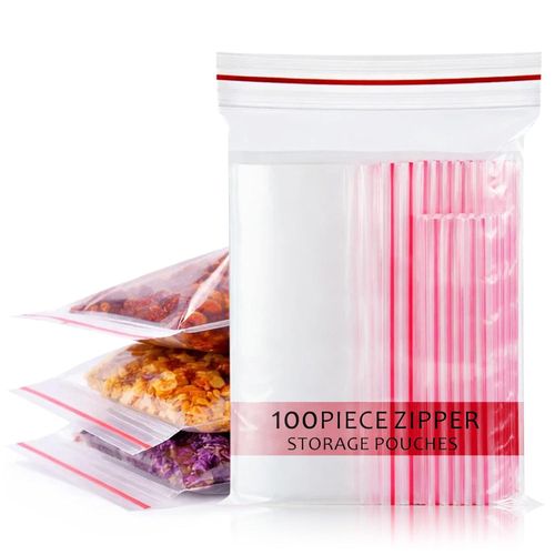 product_image_name-Generic-Reusable Transparent Plastic Bags,Strong Zip Lock Storage Pouches-1