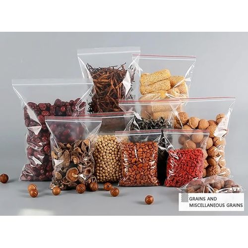 product_image_name-Generic-Reusable Transparent Plastic Bags,Strong Zip Lock Storage Pouches-4