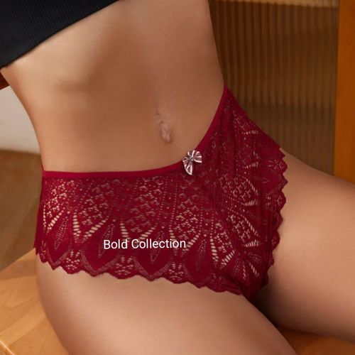 Fashion 3PCs Hottest Strappy Back French Lace Panties Ladies Panty