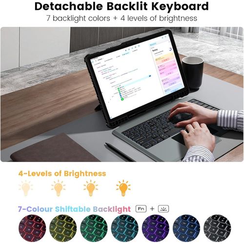 product_image_name-Generic-Samsung Galaxy Tab S9 / S9 5G Nilkin Bumper Combo Keyboard Case with Backlit Version, Premium Protection and Illuminated Bluetooth Typing-4