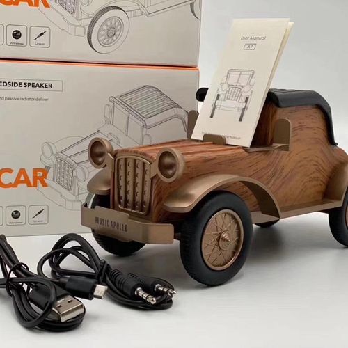 product_image_name-Generic-A9 Retro Wood Grain Classic Car Shape Wireless Bluetooth Speaker - Rose Pear-7