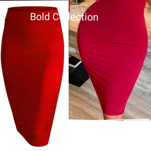 product_image_name-Fashion-Classy Bodycon RED Casual /official Skirt-1