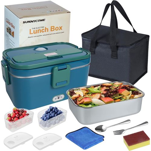 Electric Lunch Box Portable Food Warmer Heater,60W Faster Heated 3 in 1  lunchbox