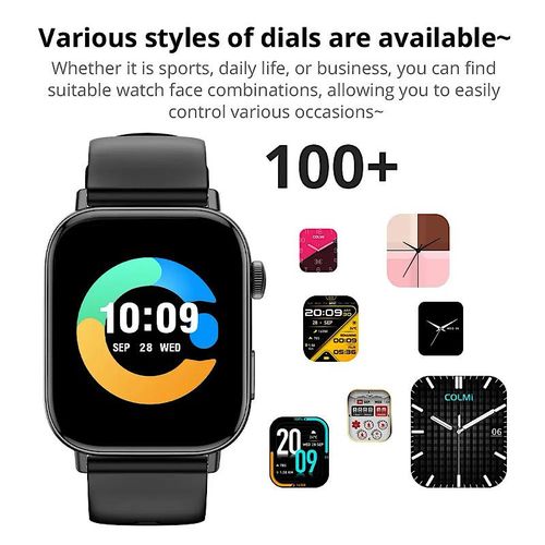 product_image_name-Colmi-C8 Max smart fitness watch with calls receiving, WhatsApp/Sms alerts when connected to your phone-Black-2