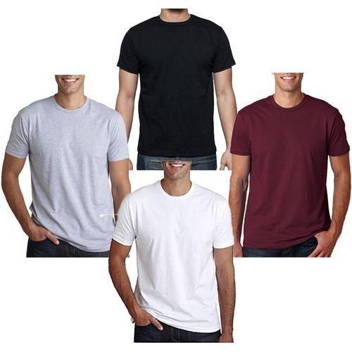 product_image_name-Fashion-Heavy Duty Plain T Shirt-Black,Grey,Maroon And White-1