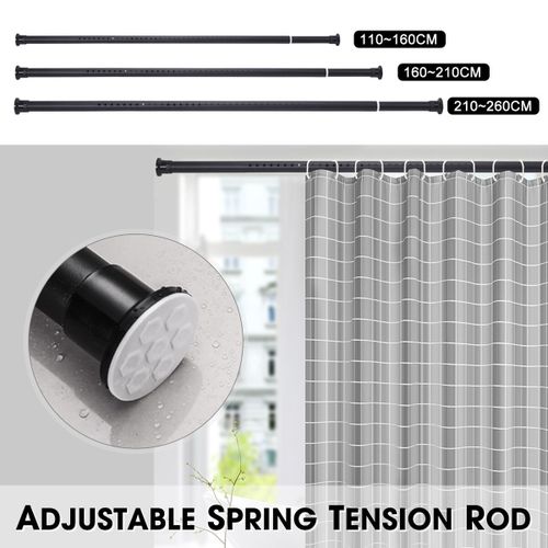 Extensible shower curtain rod, Tension rod, Available in different sizes