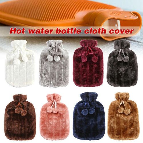 product_image_name-Generic-fluffy fabric covered 2 litre hot water bottle bag-2