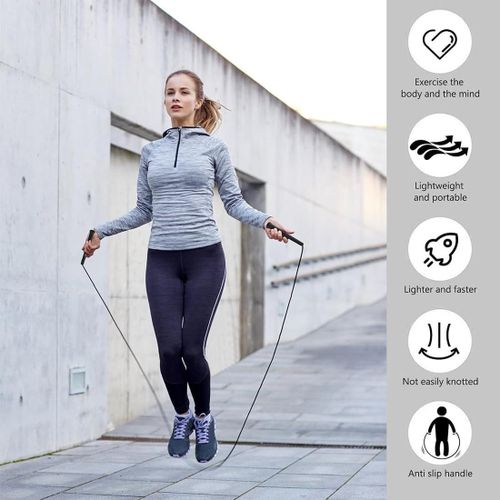 product_image_name-Generic-Speed Jump Rope-Pink,Lightweight,Tangle-Free, Adjustable,Perfect for Toddlers,Adult,Jumprope for Fitness,Enhance Endurance and Speed Workouts-2