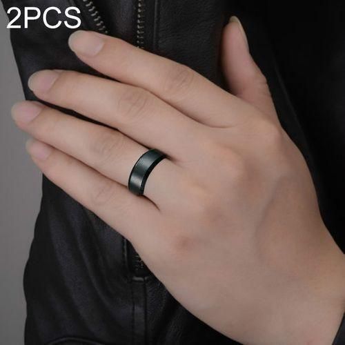 product_image_name-Fashion-Black Titanium Unisex Ring, Black Ring-2