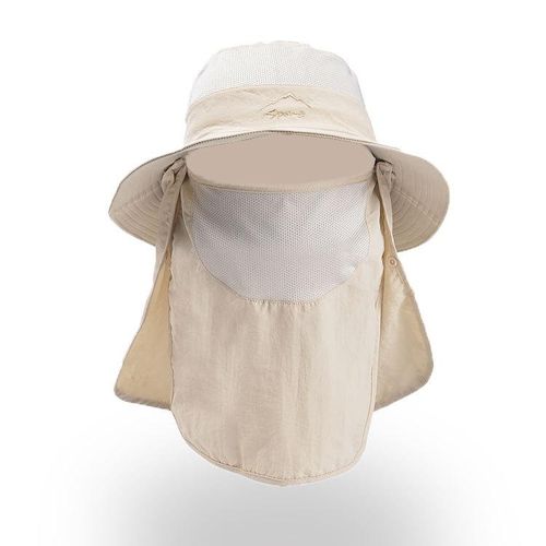 Generic Fishing Hat for Men & Women, Outdoor UV Sun Protection Wide Brim  Hat with Face Cover & Neck Flap @ Best Price Online