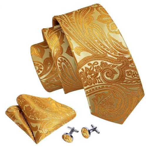product_image_name-Fashion-Light Gold With Golden Floral Necktie-1