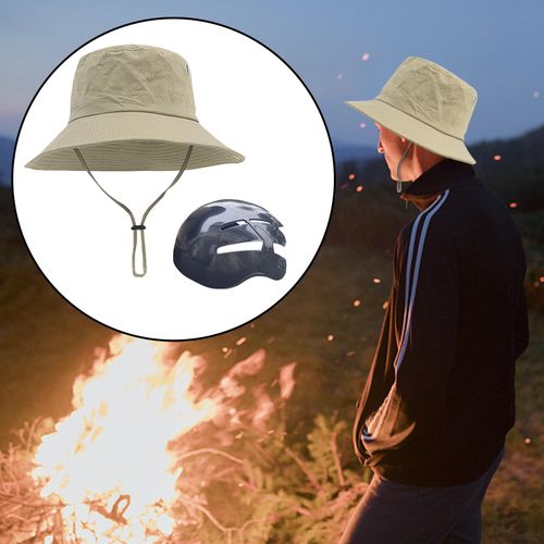 Generic Bucket Hat With Strings Breathable Sun Hat With Strap