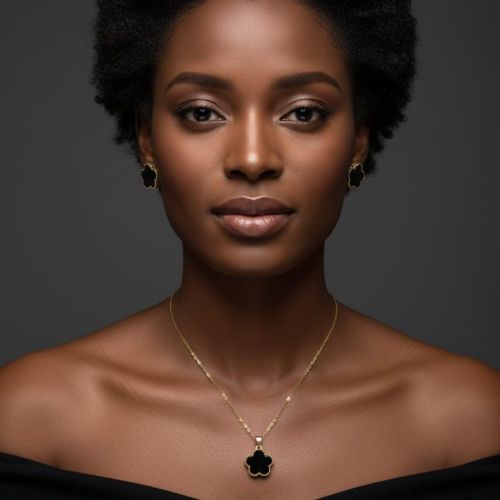 product_image_name-Fashion-Personalized Star Necklace Set – Gold color Women's Necklace and Earrings set-4