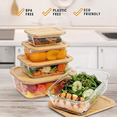 product_image_name-Generic-4in1 Lock fresh 4pc heavy glass food storage containers -1