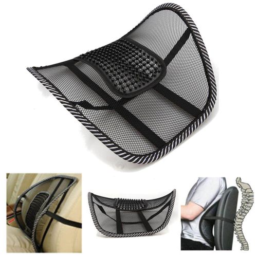 Car Seat Office Chair Massage Back Lumbar Support Mesh Ventilate