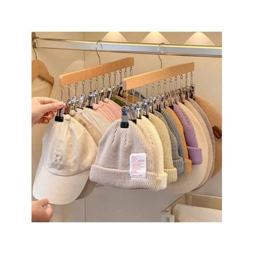 Generic 1pc 12 Clips Wooden Hat Hanger Clothes Drying Rack Underwear Ties Camisoles Scarves Belts Best Price Online Jumia Kenya