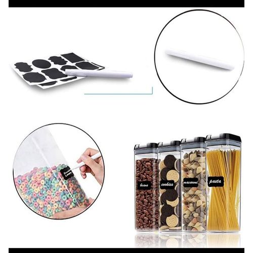 product_image_name-Generic-4 Pcs Transparent Acrylic Cereal/Food/Pantry Storage Containers -4
