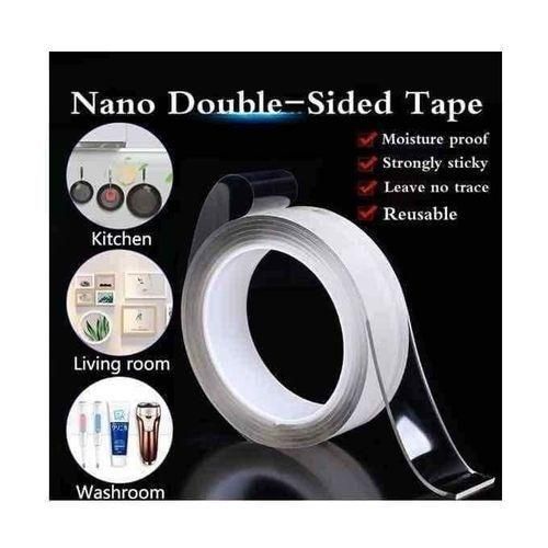 product_image_name-Generic-Clear Double Sided Nano Tape, 1 Meter, Reusable, Strong Grip, Washable, Removable, Versatile-1