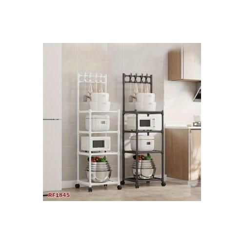 product_image_name-Generic-Detachable 4-Layer Trolley Storage Rack with 4 Hooks-2