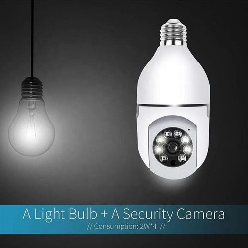 product_image_name-Generic-Waterproof Outdoor Bulb Camera with Full Color Night Vision-1