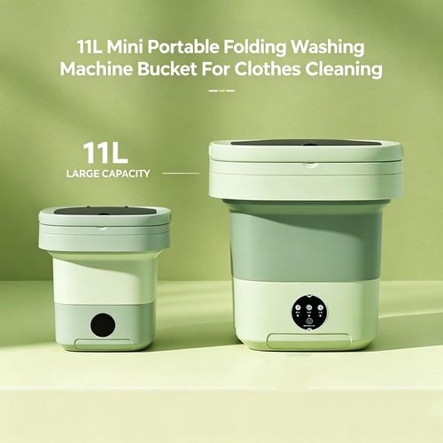 product_image_name-Generic-11L Mini Portable Folding Washing Machine Bucket For Clothes Cleaning-6