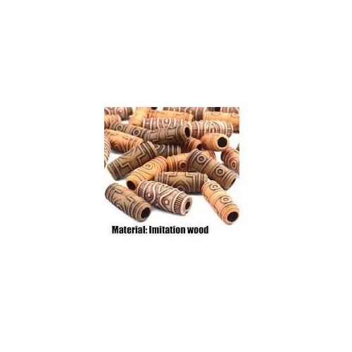 product_image_name-Generic-20pcs Brown Wooden Hair Beads Accessories-1