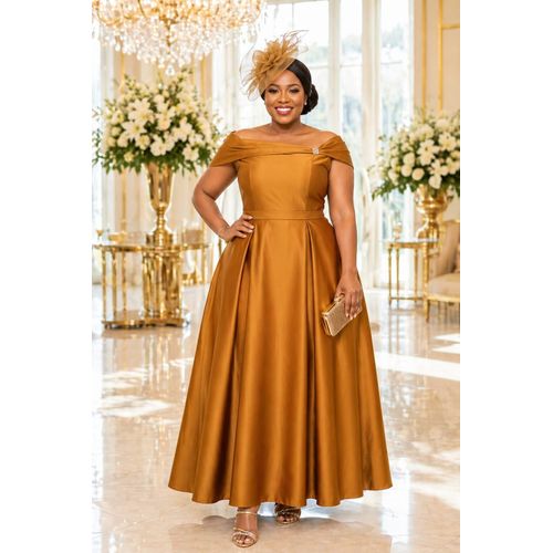 Fashion Elegant mustard yellow satin Maxi dress @ Best Price Online | Jumia  Kenya