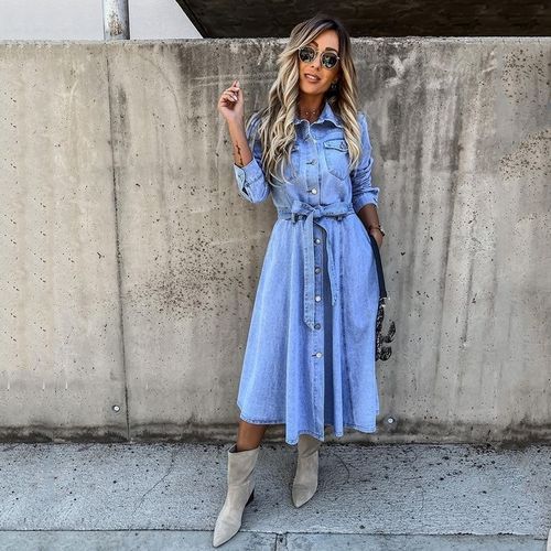 Sport Fashion Retro Denim Dress @ Best Price Online