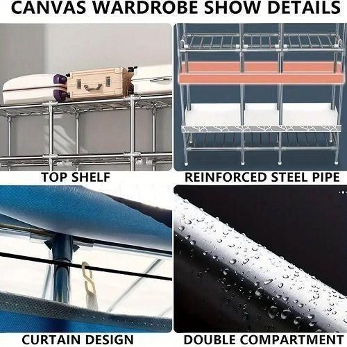 product_image_name-Generic-Classy 3 Column Mobile Steel Wardrobe Closet(Brown)-2