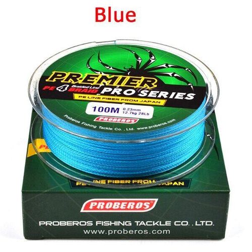 Generic PROBEROS Brand 100M 4 Strands PE Braided Fishing Lines 8LB 10LB 20LB  60LB 100LB Fishing Line Yellow Blue Green Red Grey Colors Optional @ Best  Price Online