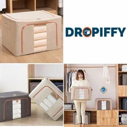 product_image_name-Generic-66L 50x33x40cm Foldable Metal Frame Clothe Storage Bag-4