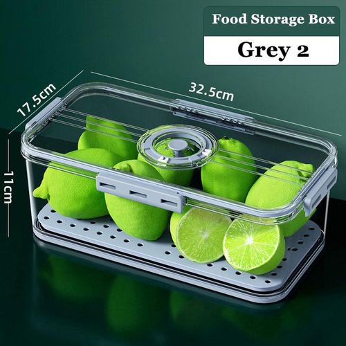 PET Refrigerator Food Storage Containers With Lid Kitchen Separate Freezer  Seal Bin For Vegetable Fruit Meat Fresh Box Organizer