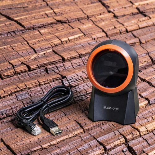 product_image_name-Main-one-POS Compatible Office Use 1D & 2D Desktop Table Mount Laser Barcode Scanner Reader -1