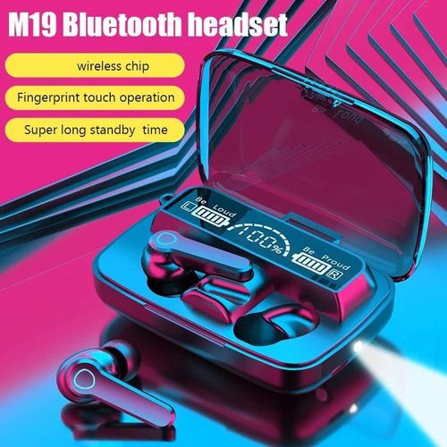 product_image_name-Generic-M19 TWS Wireless Bluetooth Headset Noise Cancelling Gaming Earbuds with Mic Wireless Headphones Bluetooth Earphones for Phones-3