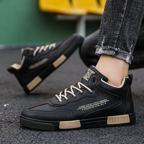 mens designer black high top sneakers
