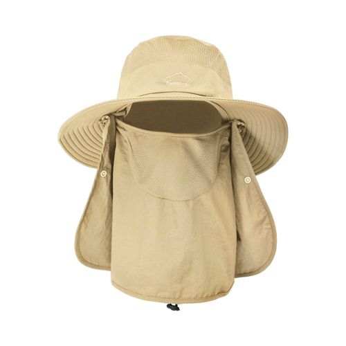 Generic Wide Brim Hat Neck Cover And Mesh Comfortable For Khaki @ Best  Price Online