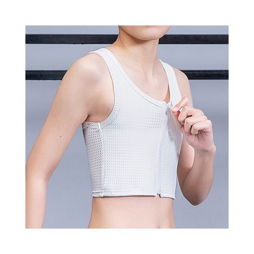 Fashion Flat Breast Slim FTM Breathable Mesh Undershirt S-4XL Zipper  Bandage Tank Tops Tomboy Trans Chest Binder Vest @ Best Price Online