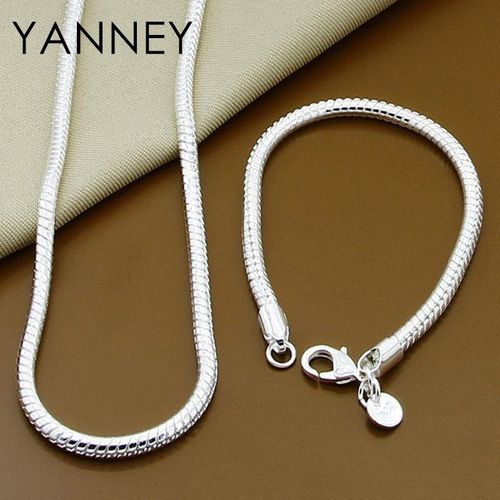 Sterling silver necklace and bracelet set discount