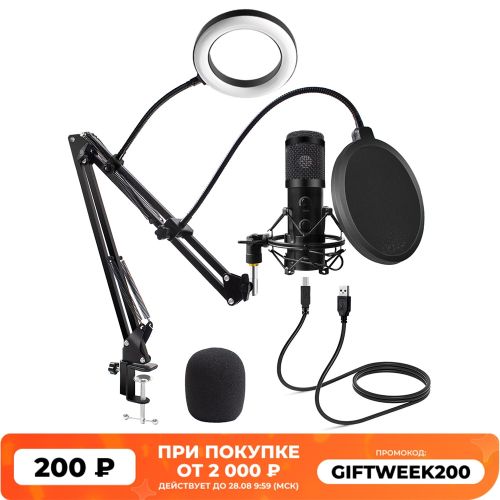 Generic USB Microphone With Arm E20 Condenser Computer Mic Stand