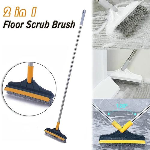 Generic 2 In 1 Floor Scrub Brush with Window Squeegee 120 Degrees