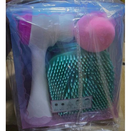 product_image_name-Generic-Soft Face Cleansing Brush Double-Sided Facial Cleanser Blackhead Removal Pore Cleaner Exfoliator Silicone Face Scrub Skin Care Massager Scrubber Face Care Set-1