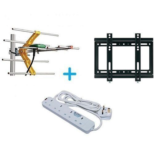 product_image_name-Generic-Modern Digital Aerial + FREE 14"-42" TV Wall Mount Bracket + FREE RK Trust 4-way Heavy Duty Power Extension.-1