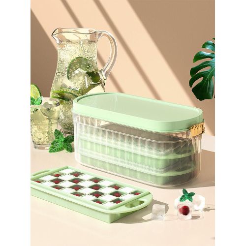 1pc 32 Grids Easy Release Ice Cube Tray, With Lid & Removable Base